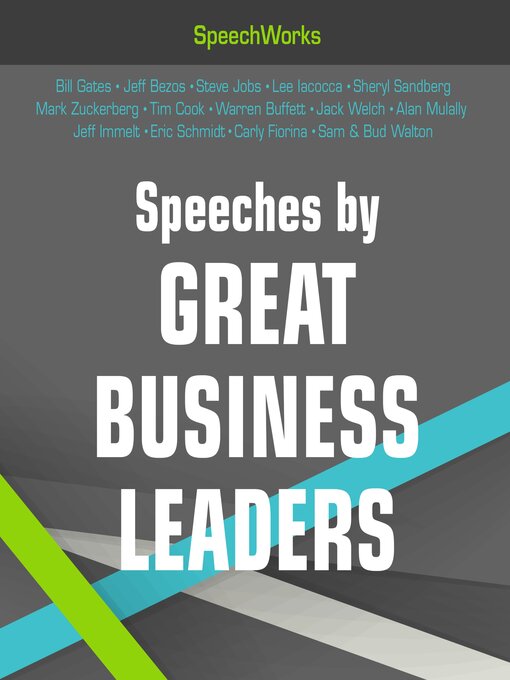 Title details for Speeches by Great Business Leaders by SpeechWorks - Available